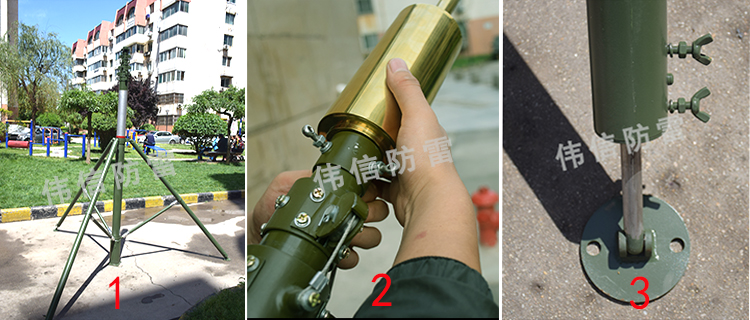 部队车载移动升降避雷针安装方法1