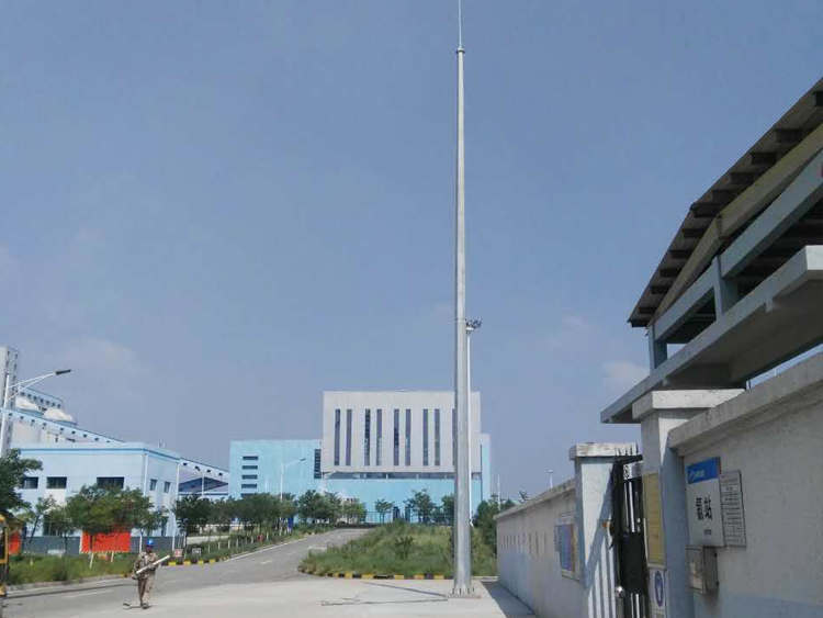 长安区某单位环形避雷塔安装现场2
